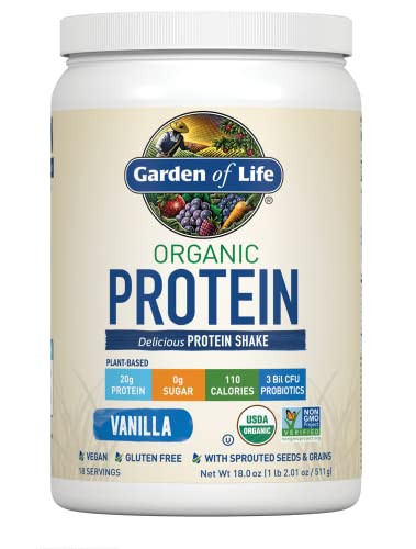 Garden of Life Organic Protein Shake Powder, Vanilla Flavor