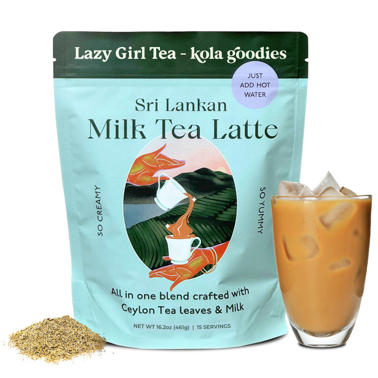 Kola Goodies Unspiced Milk Tea Powder  Creamy Instant Ceylon Milk Tea Mix with Whole Milk, Coconut Sugar & Monkfruit  Fall & Winter Comfort Drink 