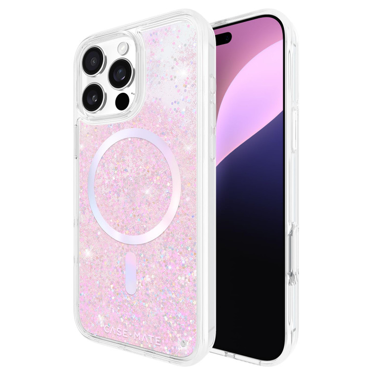 Case-Mate Soap Bubble iPhone 16 Pro Max Case [Compatible with MagSafe] - Liquid Glitter Phone Case with 12ft Drop Protection - Premium Magnetic Cover