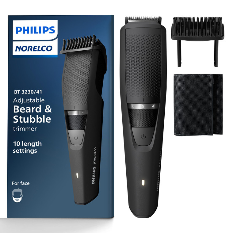 Norelco Philips Beard Trimmer and Hair Clipper - Cordless Grooming, Rechargeable, Adjustable Length, Beard Trimmer and Hair Clipper - No Blade Oil Ne