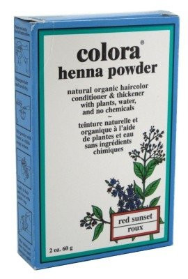Colora Henna Powder Hair Color Red Sunset 2 Ounce (59ml) (6 Pack)