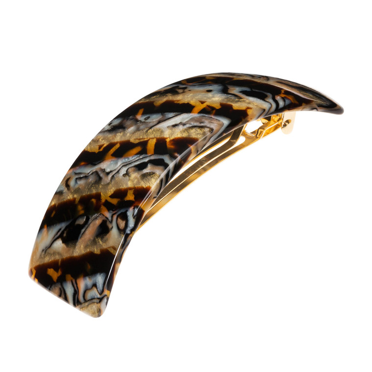 France Luxe Large Hair Barrette for Thick Hair, Rectangle Volume French Barrette for Women, Strong Hold, Comfortable and Easy to Use, Lasco Neutrals