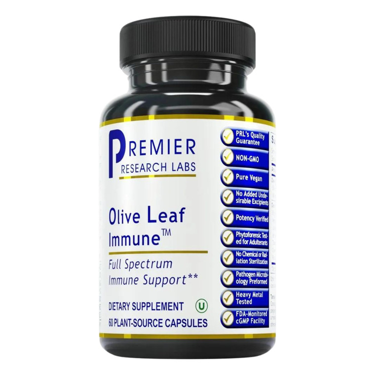 Premier Research Labs Olive Leaf Immune - Olive Leaf Extract Capsules, The Olive Leaf Pills with Phytonutrient Oleuropeinm, Herbal Supplement for Imm