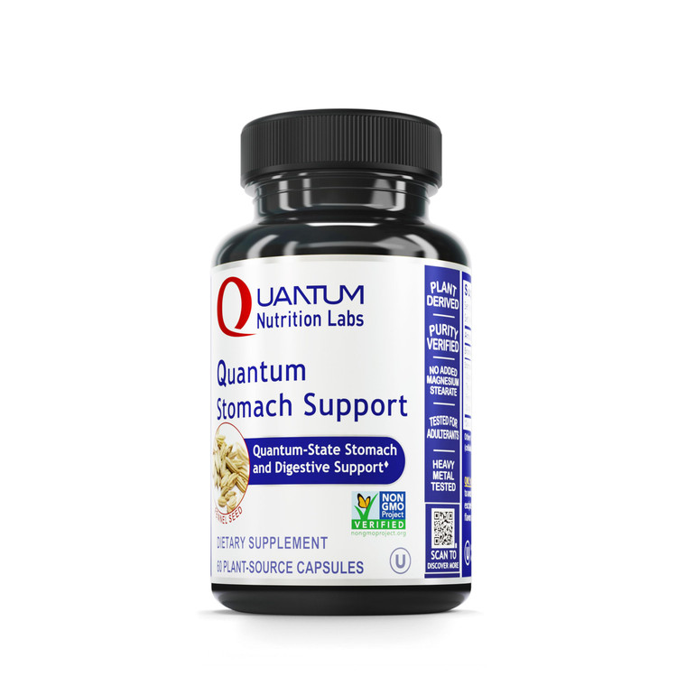 QNL Quantum Stomach Support - Digestive Enzymes for Women & Men - Organic Digestion Supplement - Vegan Bromelain Nutritional Supplement - 60 Plant-So