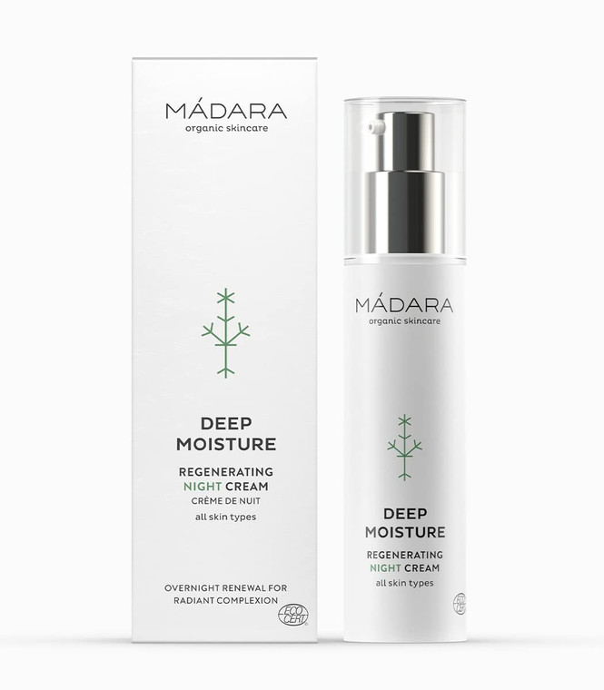 Madara Organic Skincare | Deep Moisture Regenerating Night Cream - 1.69oz, Rich texture, Easily absorbing, With Antioxidants and Natural Plant Essenc
