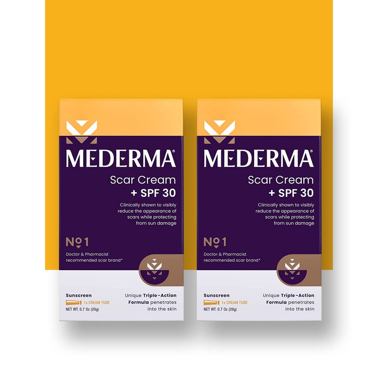 Mederma Scar Cream Plus SPF 30 - Advanced Scar Treatment, Protects from Sun Damage, Reduces Appearance of Scars from Acne, Burns, Surgery & Injury, 4