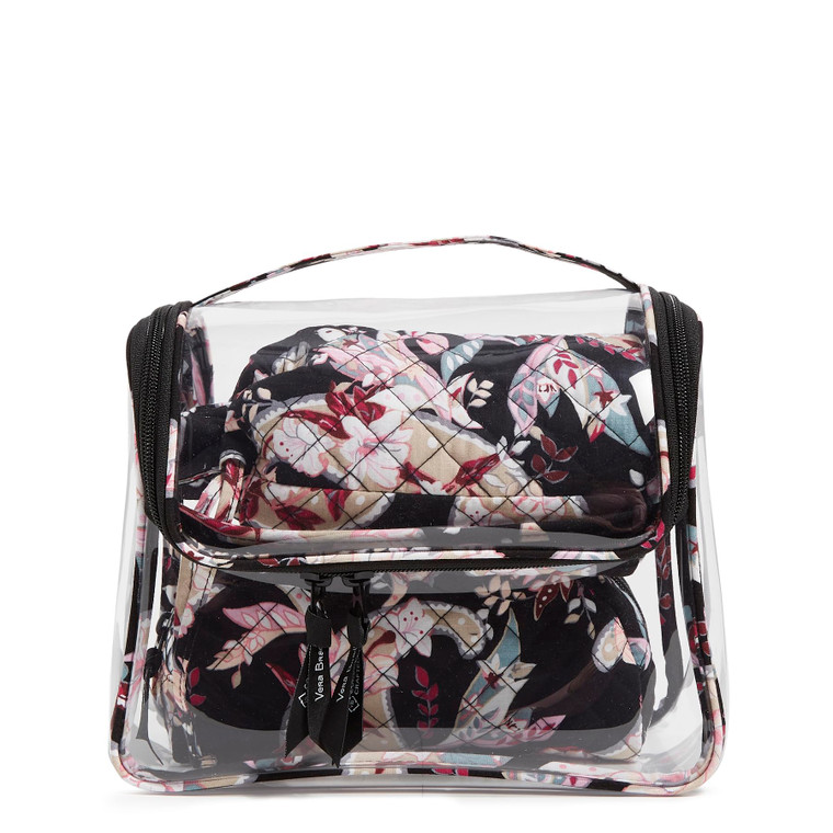 Vera Bradley Women's 3 Piece Cosmetic Makeup Organizer Bag Set, Snow Globes, One Size