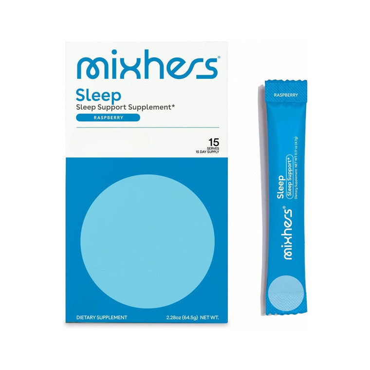 MIXHERS Sleep - Sleep Support Drink Mix - with Chamomile - for Jet Lag & Shift Workers - 15 Packets - Chocolate