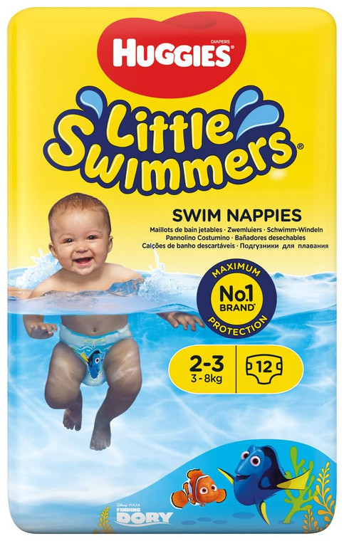 Huggies Little Swimmers Disposable Swim Diapers, X-Small (7lb-18lb.), 12-Count