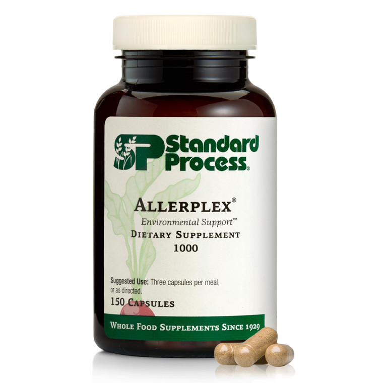 Standard Process Inc. Allerplex, Lung Health Support Supplement, Dietary Supplement with Vitamin A & Pneumotrophin PMG, Support Healthy Mucous Membra