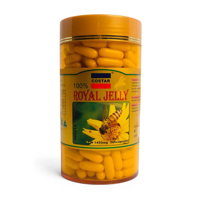 Costar Royal Jelly Supplement 1450mg  365 Capsules  Rich in Nutrients for Vitality and Well-being  Made in Australia