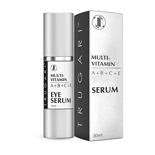 TRUGARI - Eye Serum, Multi-Vitamin Skin Care Serum with Vitamins A, B, C and E, Rejuvenating Dark Spot Remover for Face and Under Eyes, Improves Age