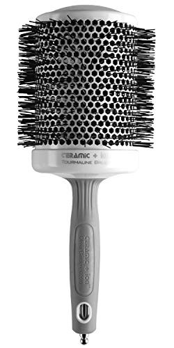 Olivia Garden Ceramic + Ion Round Thermal Hair Brush - Not Electrical - Professional Blowout Brush for Normal to Thick Hair - 4.25"-Diameter Barrel -