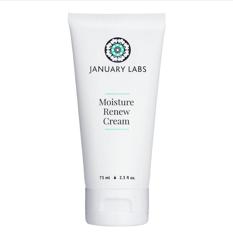 January Labs Moisture Renew Face Cream, Day or Night Face Moisturizer Cream for Dehydrated & Stressed Skin, Skin Care Essentials, 2.5 Oz