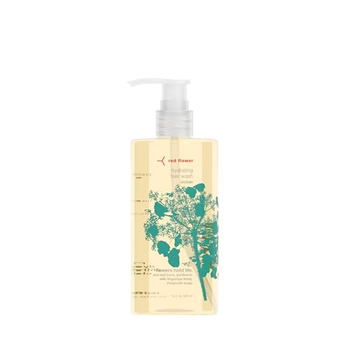 Red Flower Ocean Hydrating Hair Wash  Sulfate-Free Moisture Boost Shampoo with Coconut Glycerin & Pro-Vitamin B5, Aromatherapeutic Essential Oil Ble
