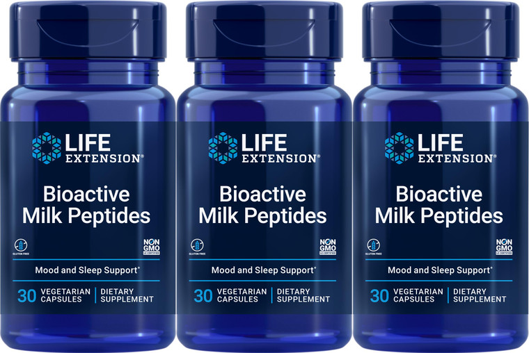 Life Extension Bioactive Milk Peptides, 30 Vegetarian Capsules (Pack of 3)