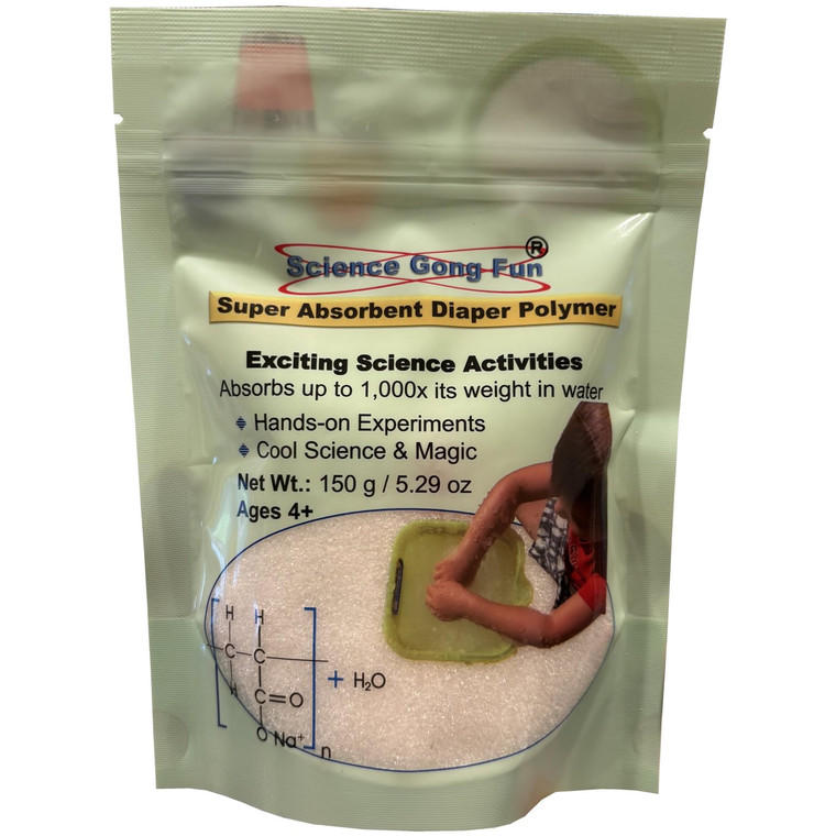 Science Gone Fun 150 Grams Sodium Polyacrylate Superabsorbent Diaper Polymer