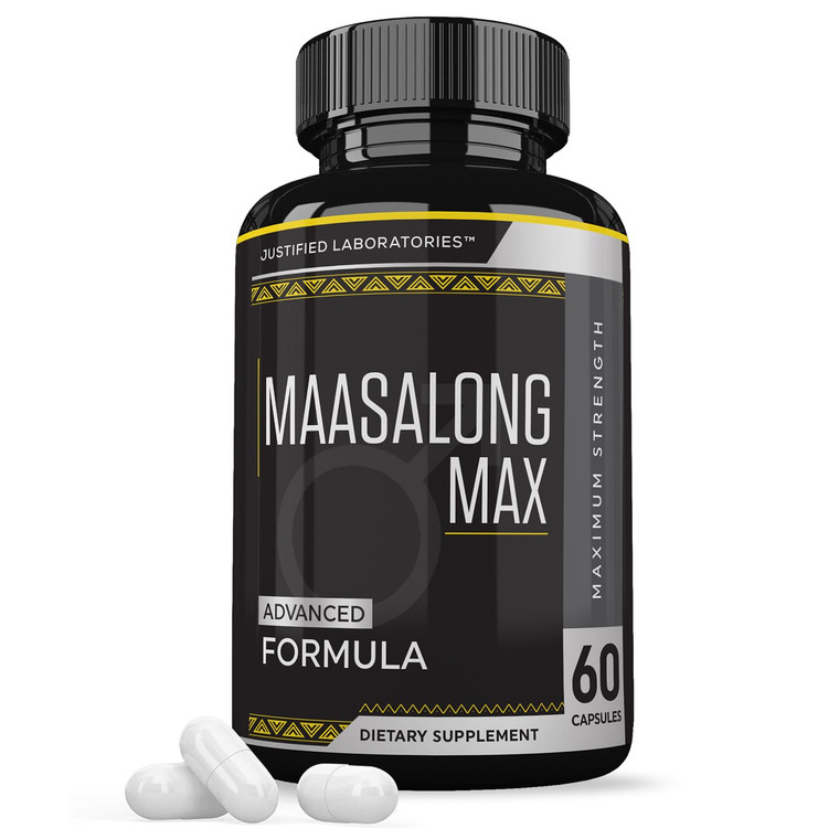 Justified Laboratories Maasalong Max 1600MG Advanced Men's Health Masalong Formula 60 Capsules