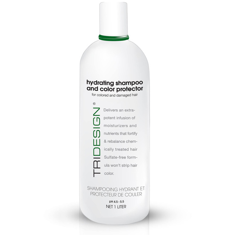 TRIDESIGN Hydrating Shampoo for Color Treated Hair, Sulfate and Paraben Free Color Care Treatment, Concentrated Hair Color Shampoo, Gently Cleanses -
