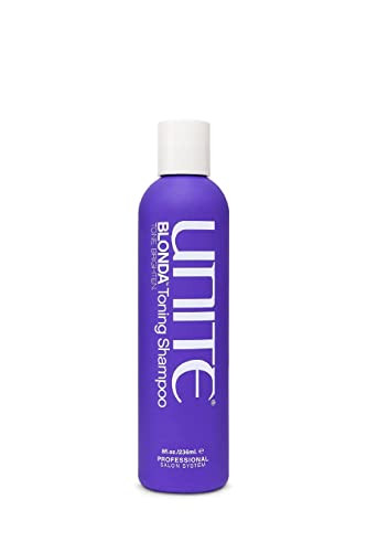 UNITE Hair - BLONDA Toning Shampoo - Purple Formula to Neutralize Brassiness & Brighten Blonde Tones - Ideal for Highlighted & Color-Treated Hair, 8