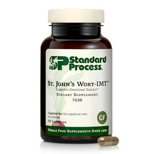 Standard Process St. John's Wort-IMT - Herbal Supplement for Sleep & Stress Relief - Supports Balance & Relaxation - Non-Dairy, Non-Soy & Gluten-Free