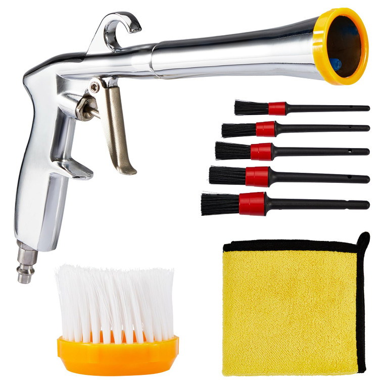 B4B BANG 4 BUCK Air Cleaning Gun, Pro Auto Detailing Tool, High Pressure Car Detailing Cleaning Tool with Nozzle and Auto Detailing Dusting Brush for