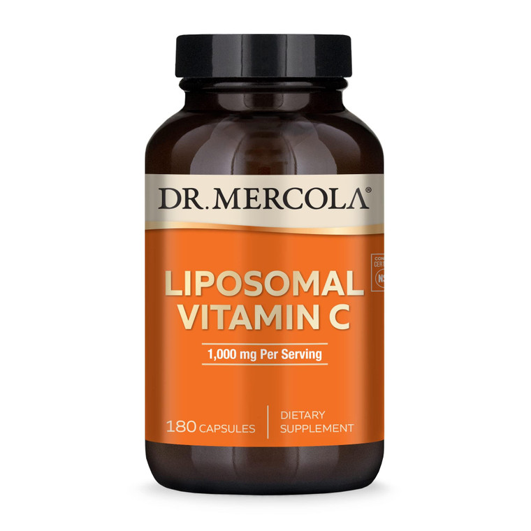 Dr. Mercola Liposomal Vitamin C - Brain, Heart, Eye & Immune Support - Provides 1,000 mg of Bioavailable Vitamin C - Non-GMO, Gluten-Free & Soy-Free