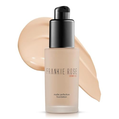 Frankie Rose Cosmetics Matte Perfection Foundation Makeup  Long-Lasting, Hydrating Foundation for Semi-Matte Finish - Foundation Full Coverage for A