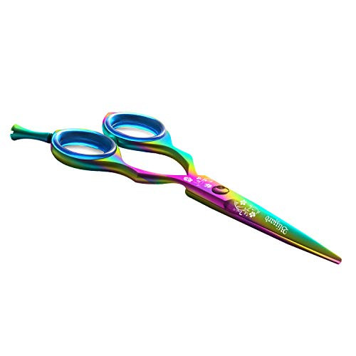 Blizzard Professional Hair Cutting Scissors  5.5 inch VG10 Cobalt Haircut Shears with Razor Sharp Blades - Rainbow Finish Barber Hairdressing Travel