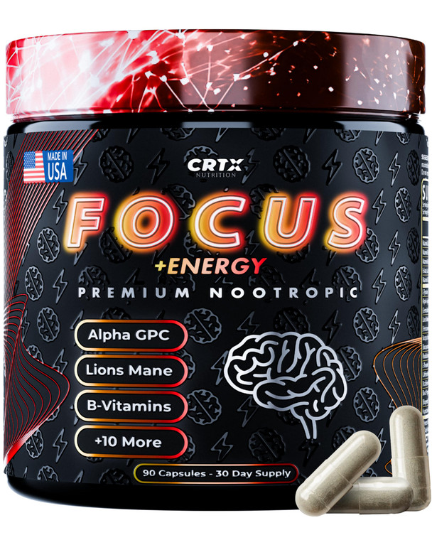 Nootropic Strongest Focus Supplement - Clinically Backed Ingredients Made in USA - Scientifically Backed Doses - Supplement for Brain Fog - AlphaGPC,