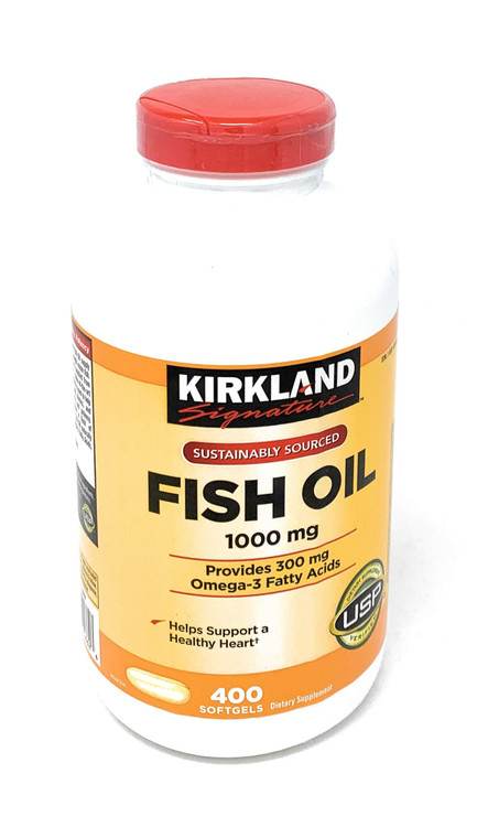 Kirkland Signature Fish Oil Concentrate with Omega-3 Fatty Acids, 800 Softgels, 1000mg
