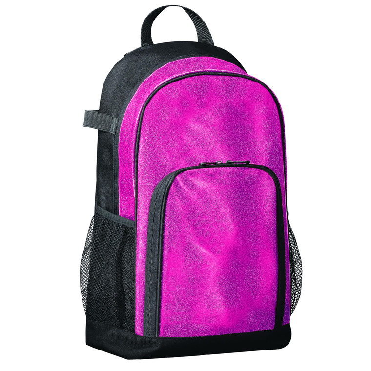 Augusta Sportswear All Out Glitter Backpack Pink Glitter/Black OS