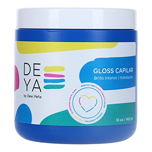 DEYA Gloss Capilar with Organic Coconut and Jojoba Oils and Silk Deep Restorative Mask 16 OZ