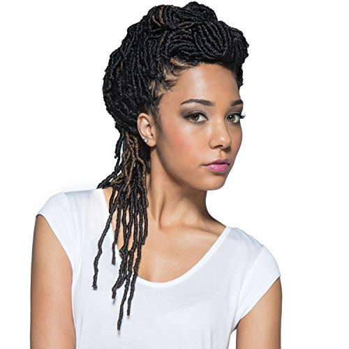 Bobbi Boss Synthetic Hair Crochet Braids African Roots Braid Collection Nu Locs 14" (6-PACK, 1B)