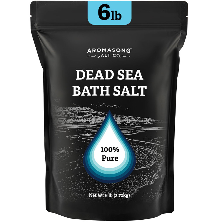 Aromasong Dead Sea Salt Bath Soak 6 Lbs. Bulk Pack  100% Natural Dead Sea Salts for Soaking, Relaxation, and Detoxification of Skin, Dead Sea Salts