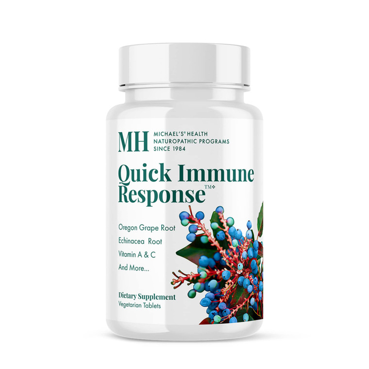 MICHAEL'S Health Naturopathic Programs Quick Immune Response - 120 Vegetarian Tablets - Immune System Support - with Vitamin A, Vitamin C & Zinc - 40