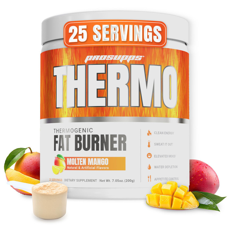 ProSupps Thermogenic Fat Burner Powder, Molten Mango - Weight Loss & Metabolism Booster Pre Workout Supplement for Women & Men - Supports Appetite Co