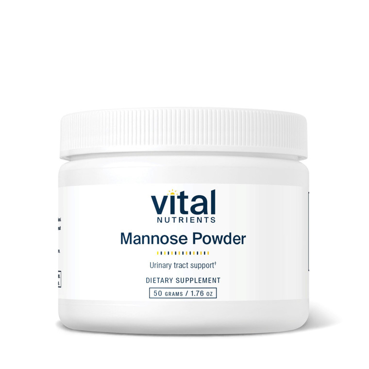Vital Nutrients Mannose Powder 50g - Vegan D-Mannose Supplement for Urinary Tract and Bladder Support - Gluten, Dairy, Soy Free - Non-GMO - 25 Servin
