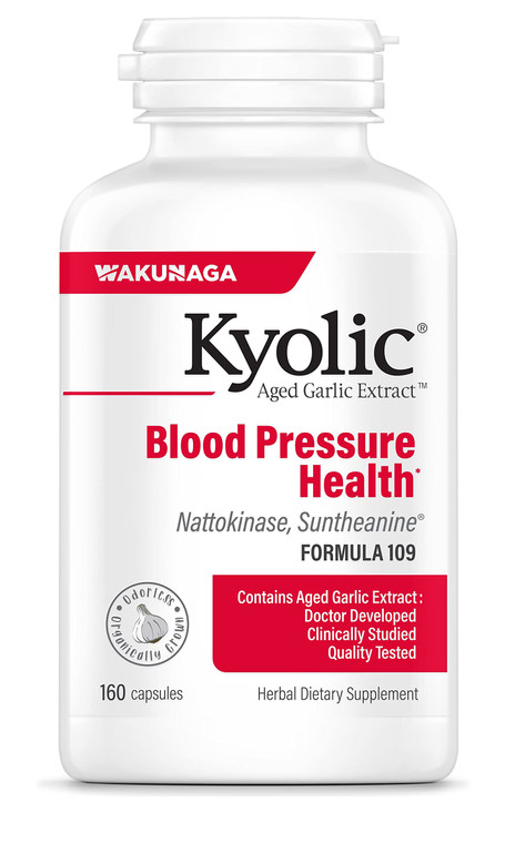 Kyolic Aged Garlic Extract Formula 109 - for Blood Pressure Health - Supports Maintaining Blood Pressure Levels Already Within a Normal Range - Heart