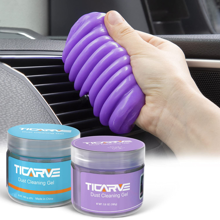 TICARVE 2Pack Cleaning Gel for Car Cleaning Putty Car Slime for Cleaning Car Detailing Putty Detail Tools Car Interior Cleaner Automotive Car Cleanin