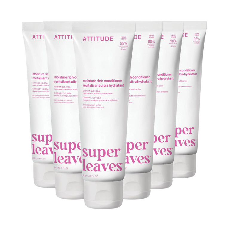 ATTITUDE Moisture Rich Hair Conditioner, For Dry and Damaged Hair, Naturally Derived Ingredients, Vegan Detangler, Dermatologiocally Tested, Quinoa a