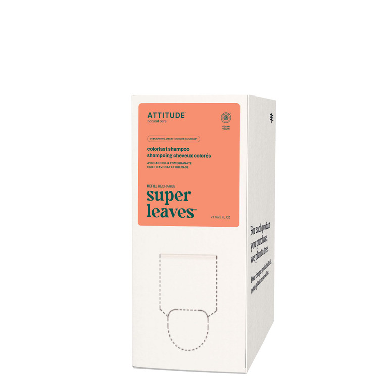 ATTITUDE Colorlast Hair Shampoo, EWG Verified, For Color Treated Hair, Protects Color, Naturally Derived Ingredients, Vegan and Plant Based, Avocado