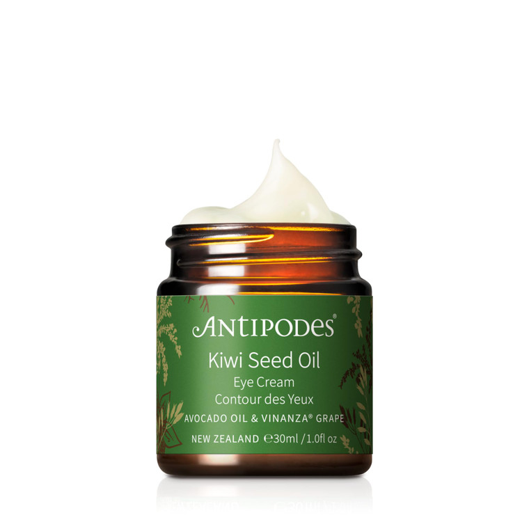 ANTIPODES Kiwi Seed Oil Eye Cream - Moisturizing Eye Cream, Soothing, De-Puffing, Anti-Aging, 100% Natural, Cruelty-Free, Vegan, Fragrance-Free (1.0f