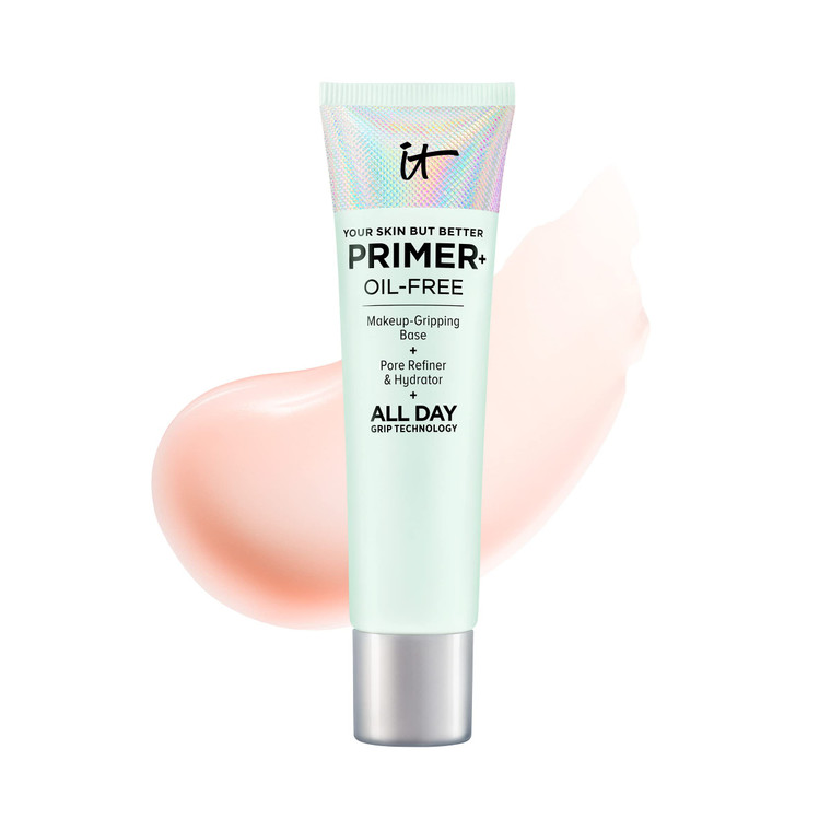 IT Cosmetics Your Skin But Better Makeup Primer+ - Extends Makeup Wear, Hydrates Skin, Refines the Look of Pores - With Glycerin, Bark Extract & Ging