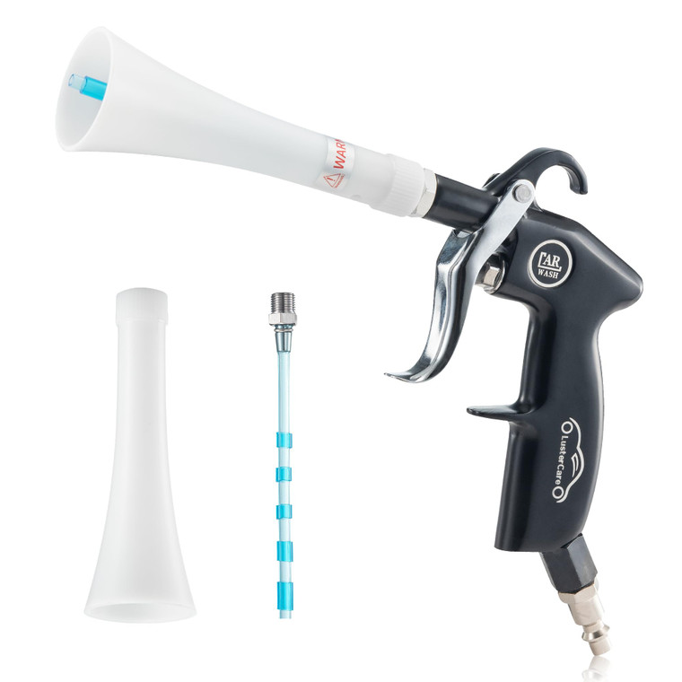 LusterCare Tornado Car Cleaning Gun with Replacement Air Gun Blower Blasts Away Dirty and Air Dry from Surface Works