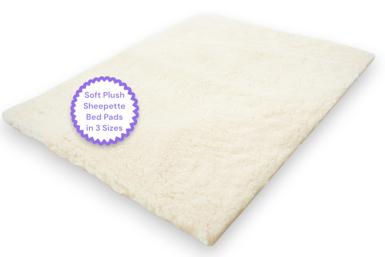 Essential Medical Supply Sheepette Synthetic Lambskin Bed and Furniture Pad - 30" x 60" - Fleece Soft Sheepskin Style Comfort Pad for Home and Mobili