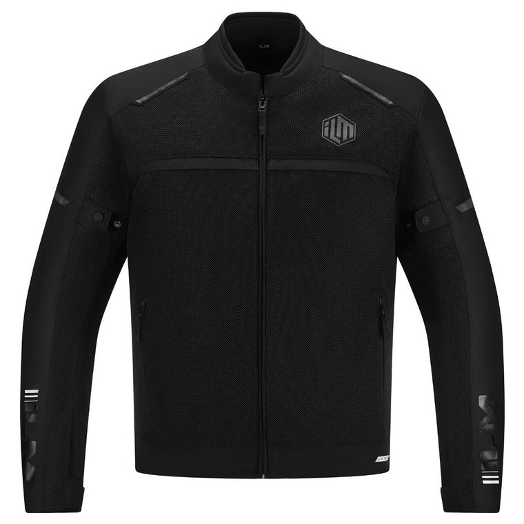 ILM Motorcycle Riding Jacket with Mesh CE Armor and Detachable Thermal Liner Dual Sport All Season for Men Model JAM1(Black, Large)