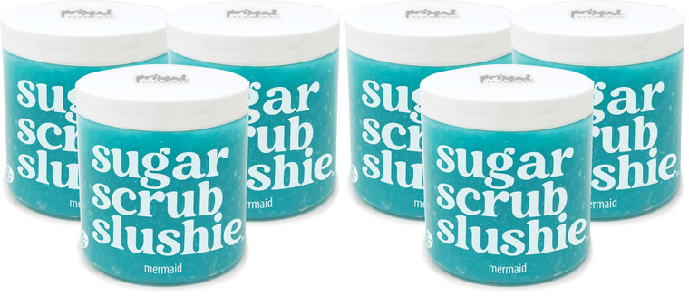 Primal Elements Sugar Scrub Slushie, Hydrate, Exfoliate, & Moisturizing Scrub for Hands, Body, and Face, Gifts for Her (10 oz each)  Mermaid (Pack o