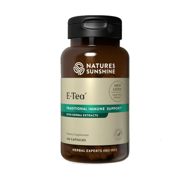 Nature's Sunshine E-Tea Capsules (100 Count), Capsulized Version of Essiac Tea to Support Immune Health