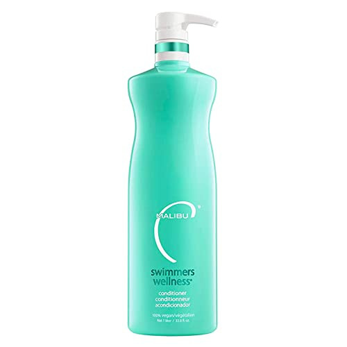 Malibu C Swimmers Wellness Hair Conditioner for Women, Men & Kids - Moisturizing Swim Conditioner to Restore Shine Affected by Pool Chlorine & Ocean